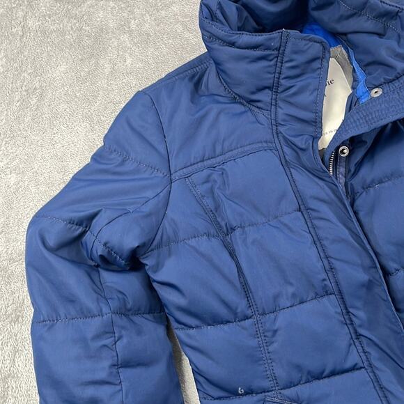 Abercrombie & Fitch S Blue Down Waterfowl‎ Feathers Y2K Short Puffer Jacket - Picture 4 of 13
